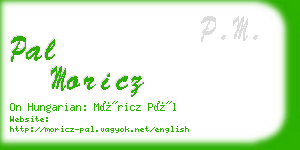 pal moricz business card